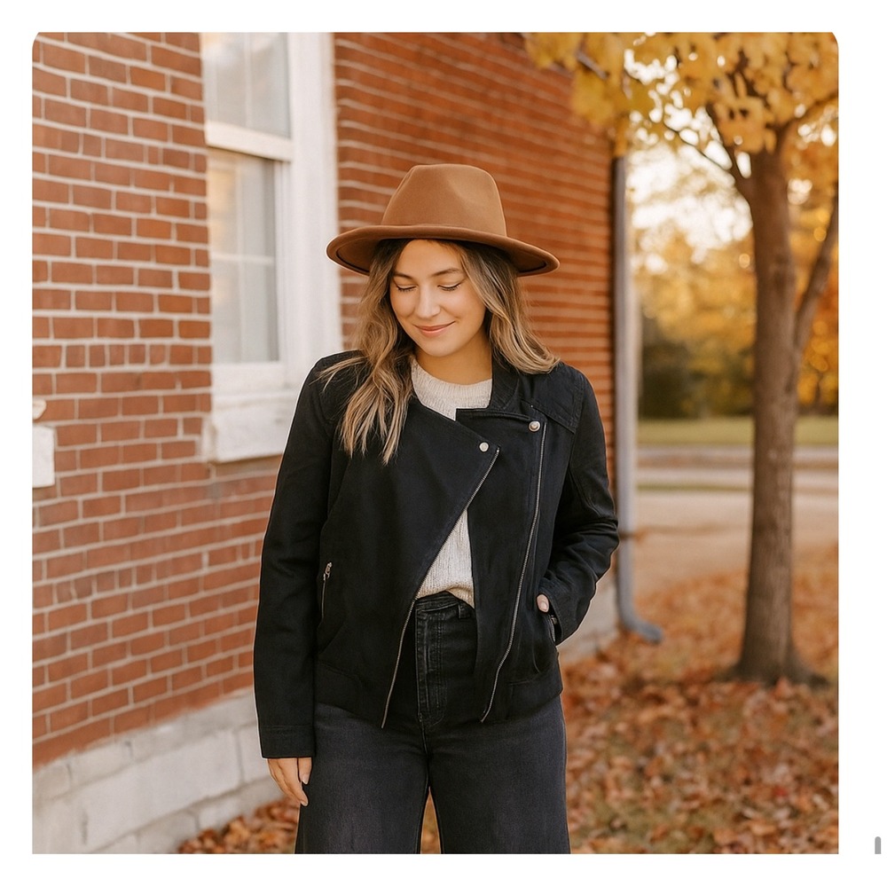 American Eagle moto asymmetrical bomber jacket‎ small black 100% Lyocell